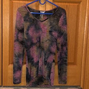 Long sleeved tie dye blouse